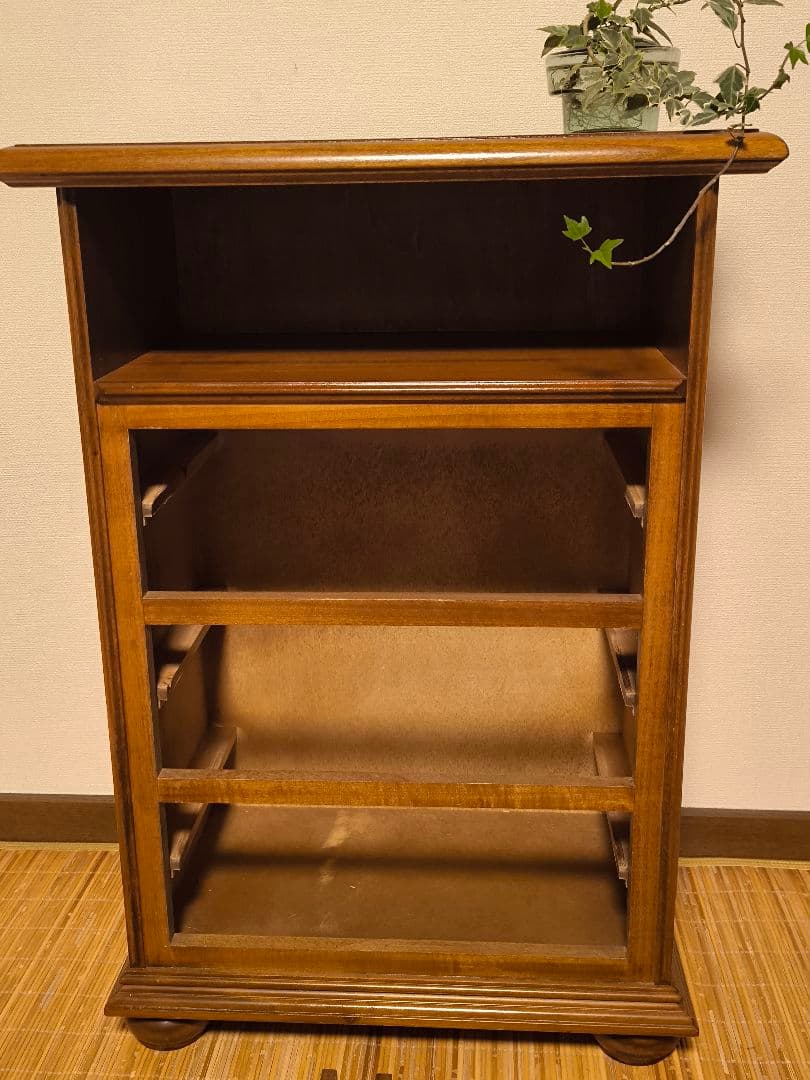 モービルハウス イタリア家具 電話台 3段チェスト 象嵌 アンティーク 花台