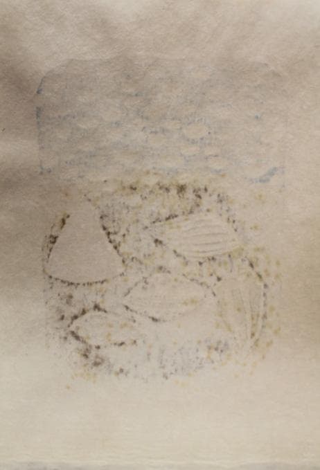 香月泰男 【香月泰男木版画集「タヒチ」（シート7点組額付）】木