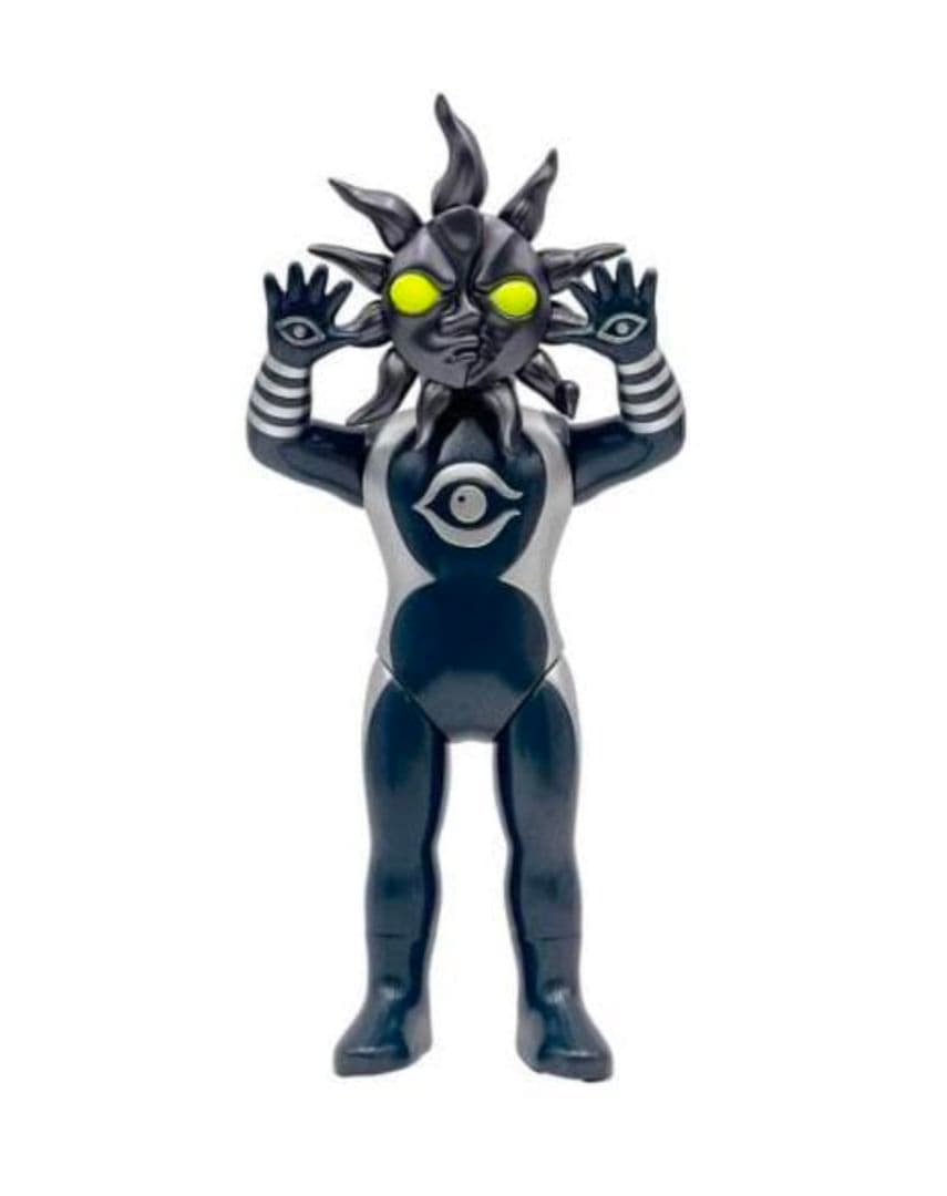 新品・未使用品 超復刻版タローマンソフビ人形 ブラックタローマン