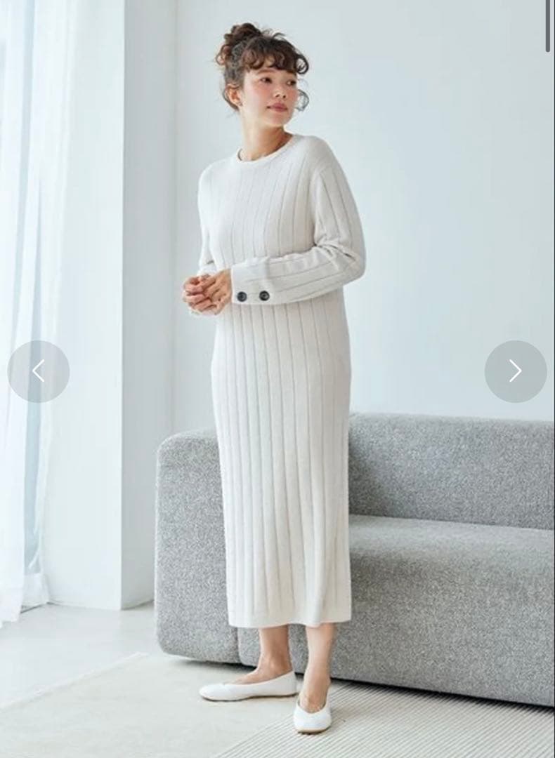 【新品未使用】ジェラートピケ　ホットスムーズィーワイドリブワンピース