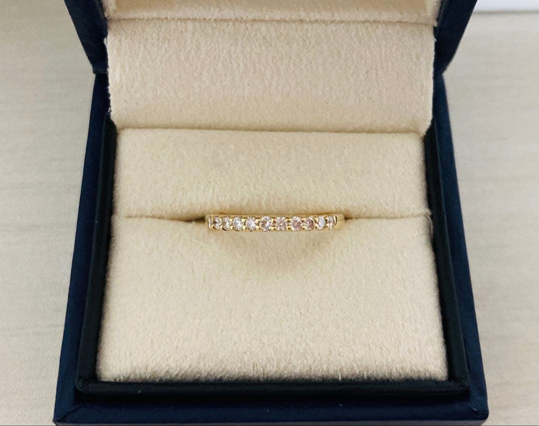 Vendome Aoyama ハーフエタニティ ピンキーリング 0.18ct