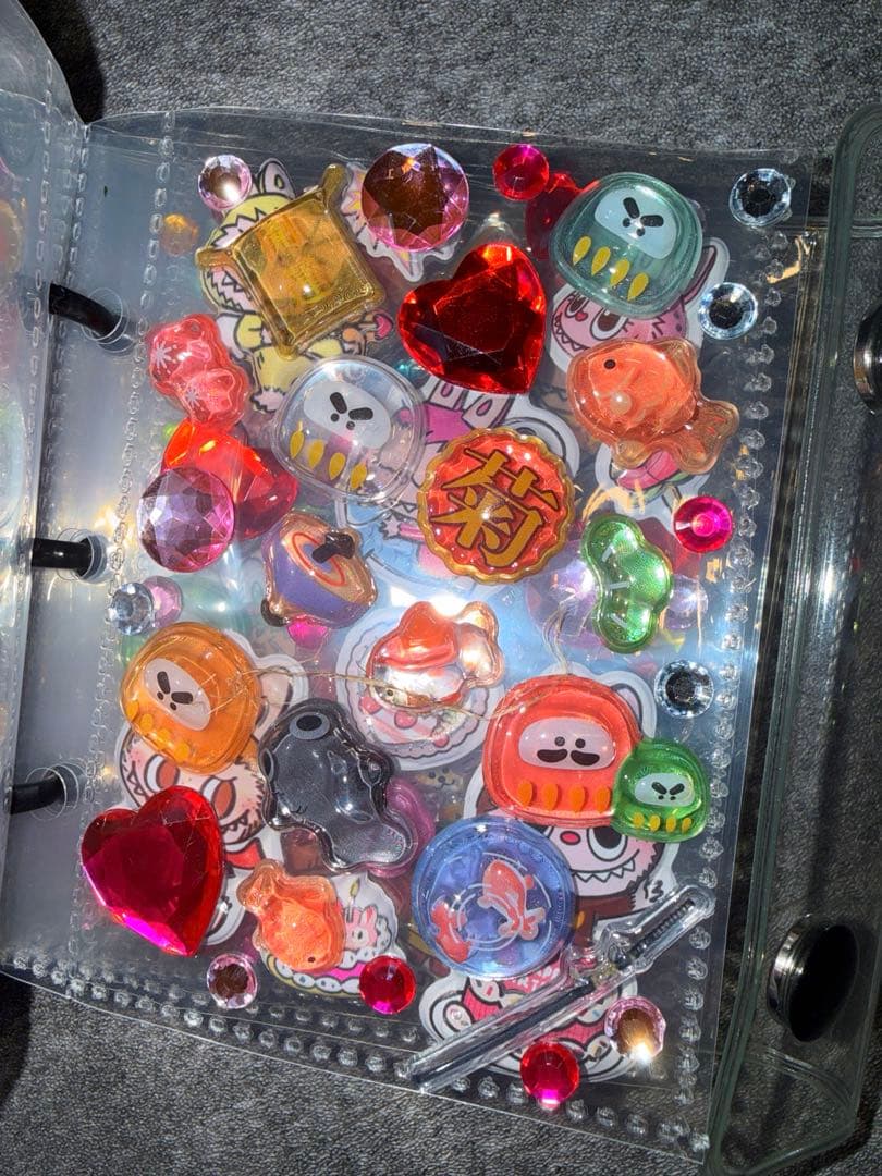 ラブブ・和柄ボンボンドロップシール帳完成品❤︎