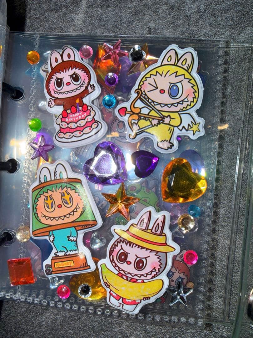 ラブブ・和柄ボンボンドロップシール帳完成品❤︎