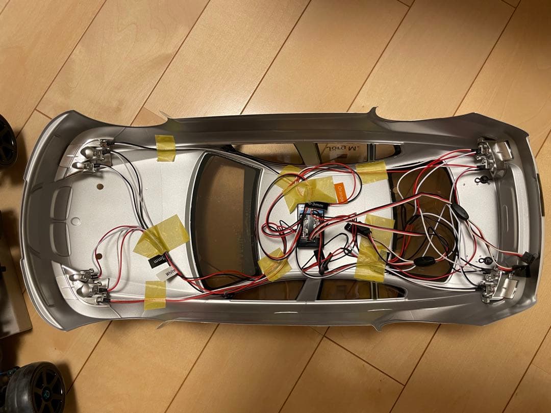 未走行　作成済み　タミヤ　BMW 320si ライトユニット組み込み