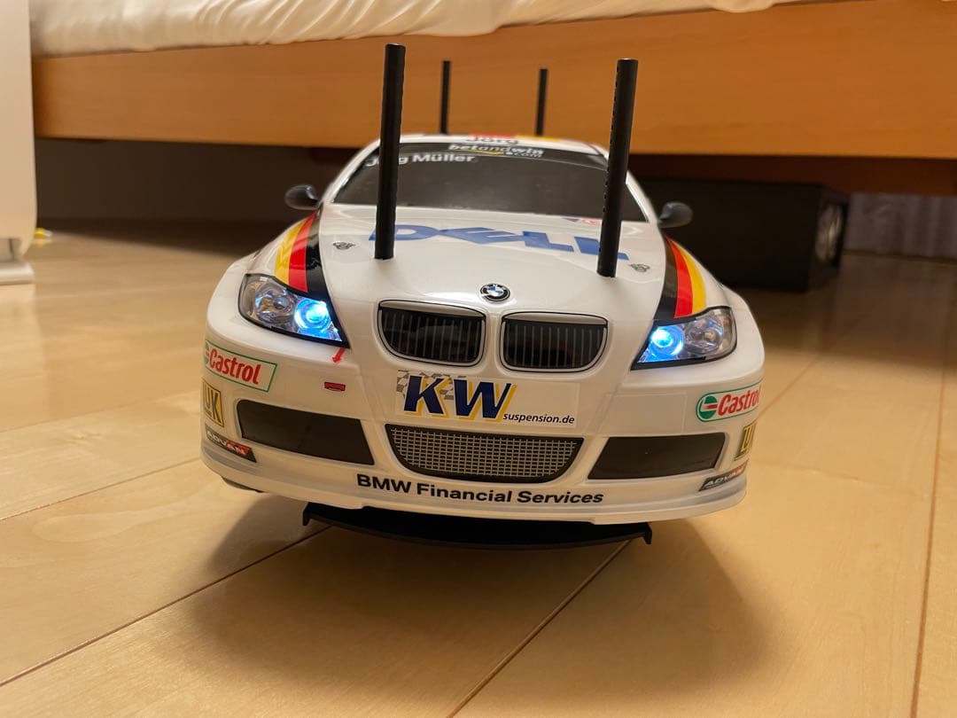 未走行　作成済み　タミヤ　BMW 320si ライトユニット組み込み