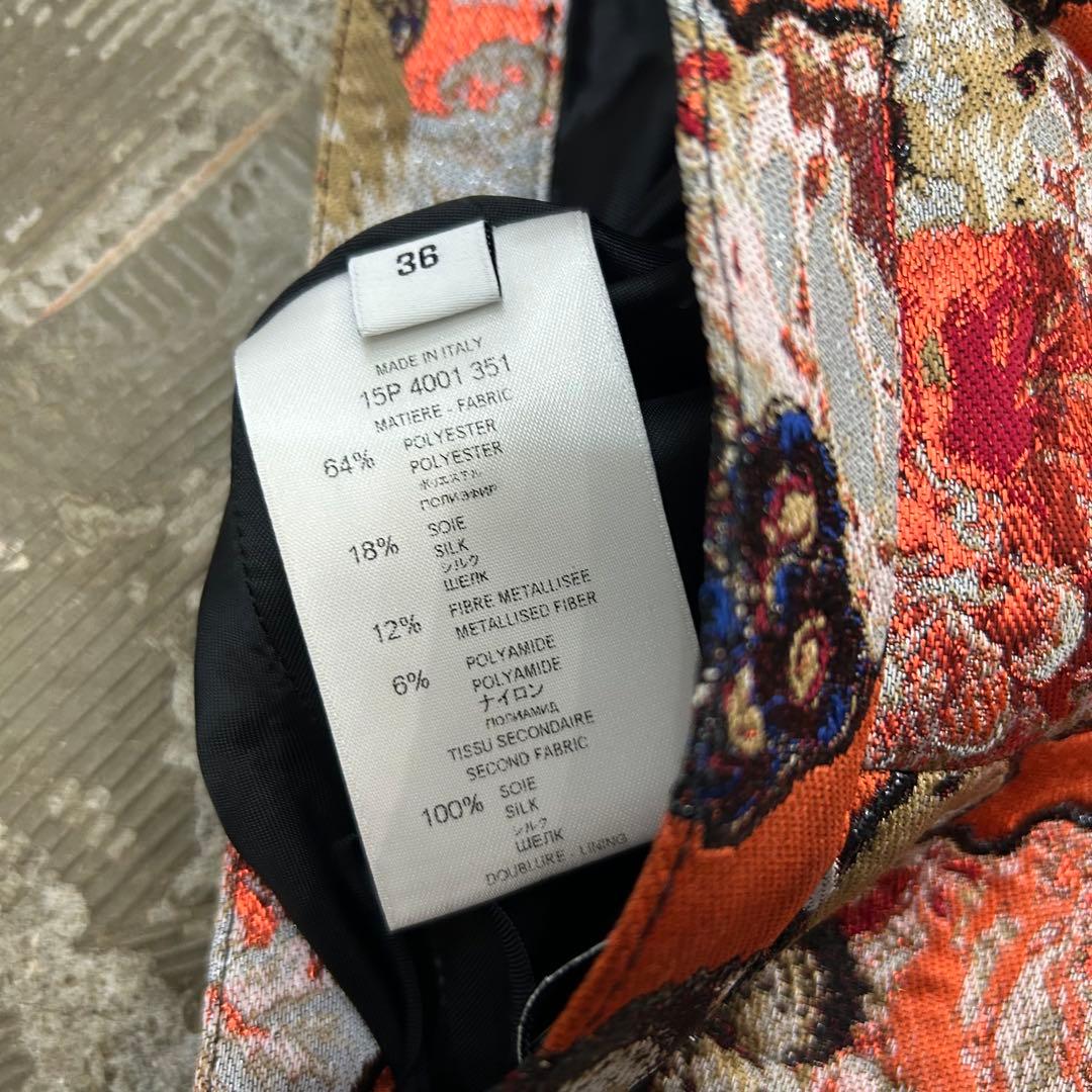 2015aw GIVENCHY フローラル柄 ジャガード タイトスカート