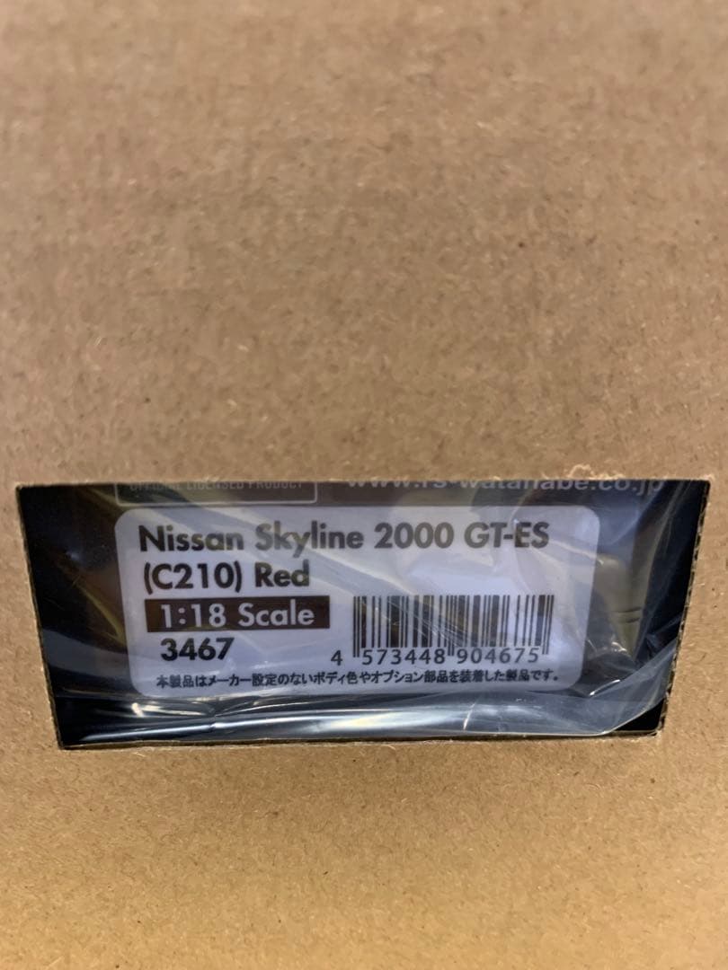 IGモデル 1/18 日産 スカイライン 2000 GT-ES C210 レッド
