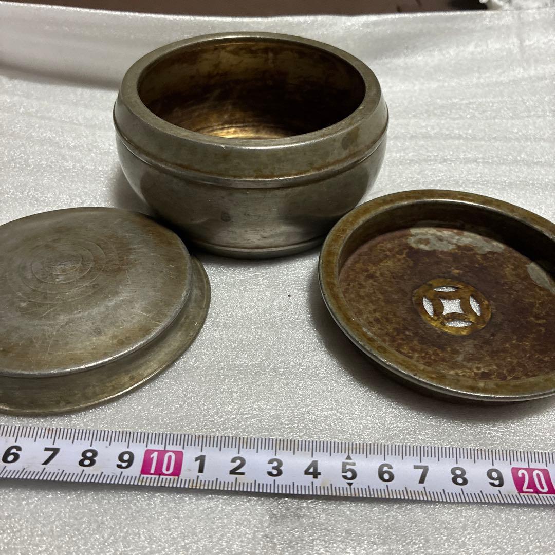 古錫 在銘 建水 茶こぼし 茶入 重453.5g煎茶道具 茶道具