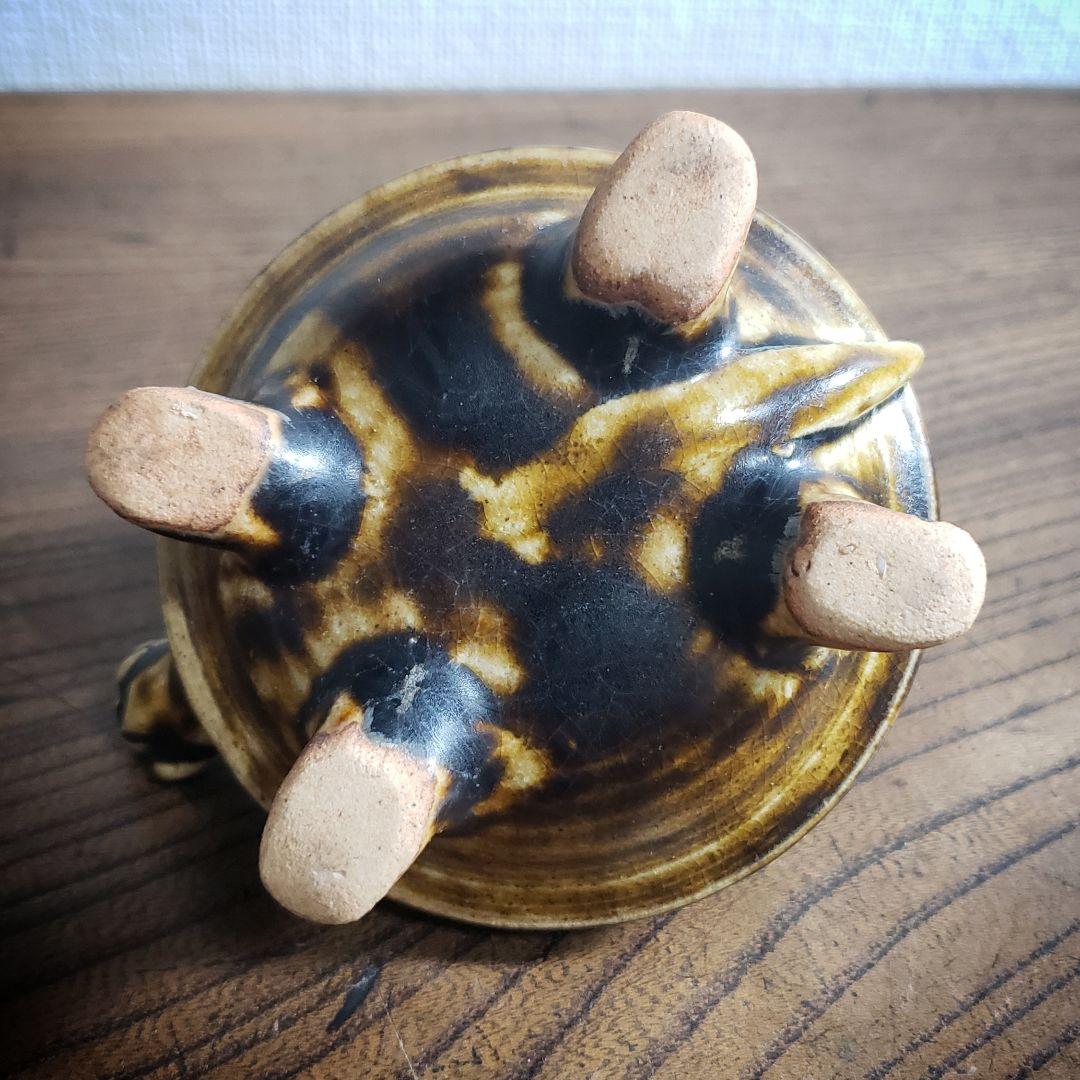 油燈 油壺 油灯 オイルランプ 陶器 亀 珍品 一輪挿し 花器 花瓶