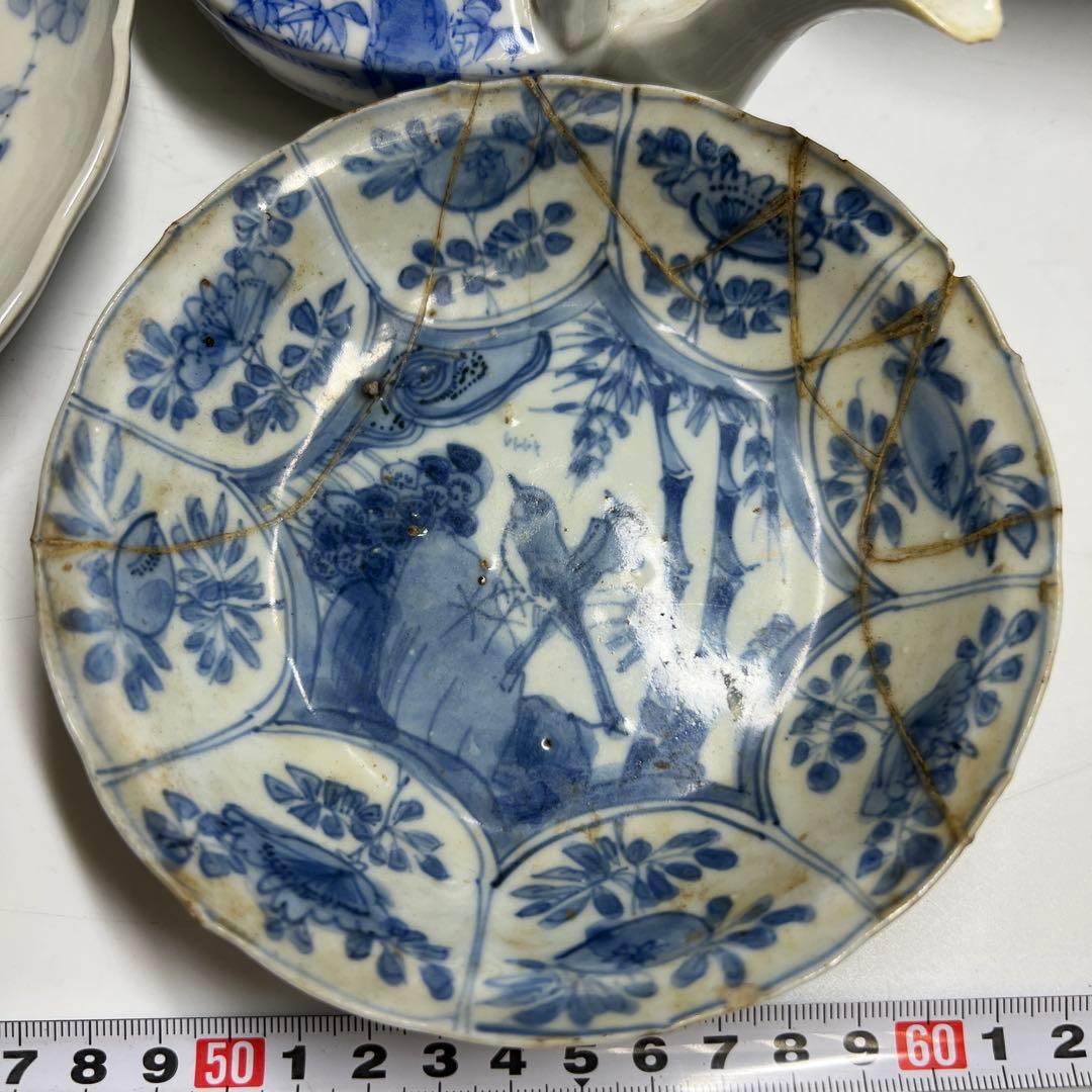 古伊万里、古染付 染付銚子、中皿等色々 東Y8-0113② - メルカリ