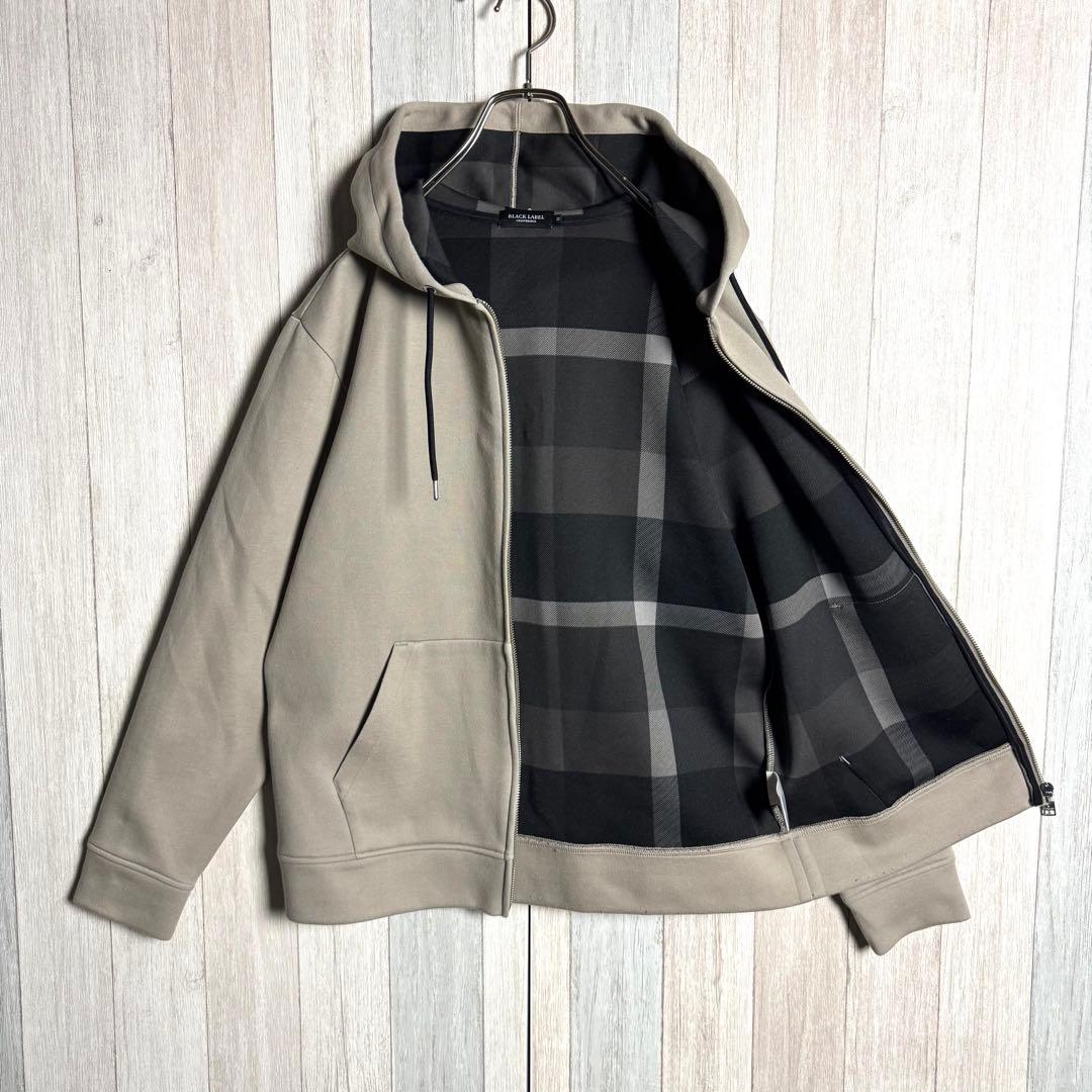 3537【希少・美品】ブラックレーベルクレストブリッジ メガチェック パーカー