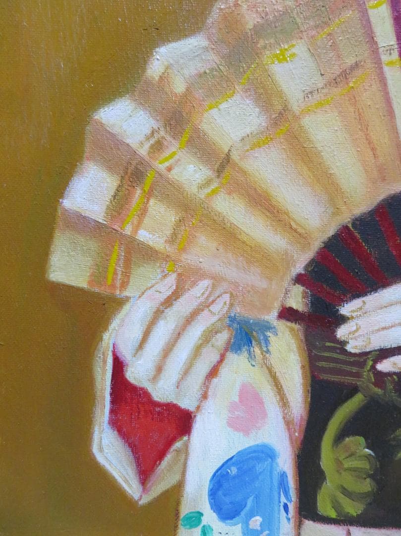 ◆　永井はる 「舞妓」 油彩　F１０号　東美会賞受賞　◆