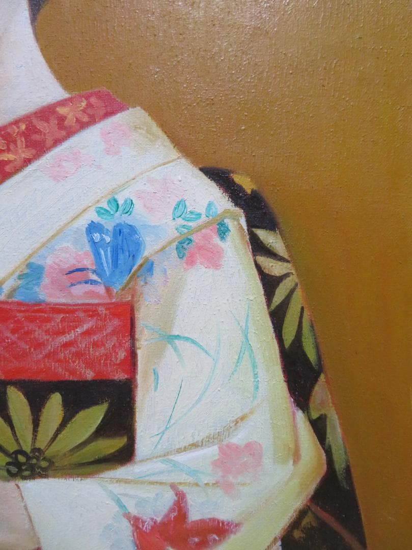 ◆　永井はる 「舞妓」 油彩　F１０号　東美会賞受賞　◆