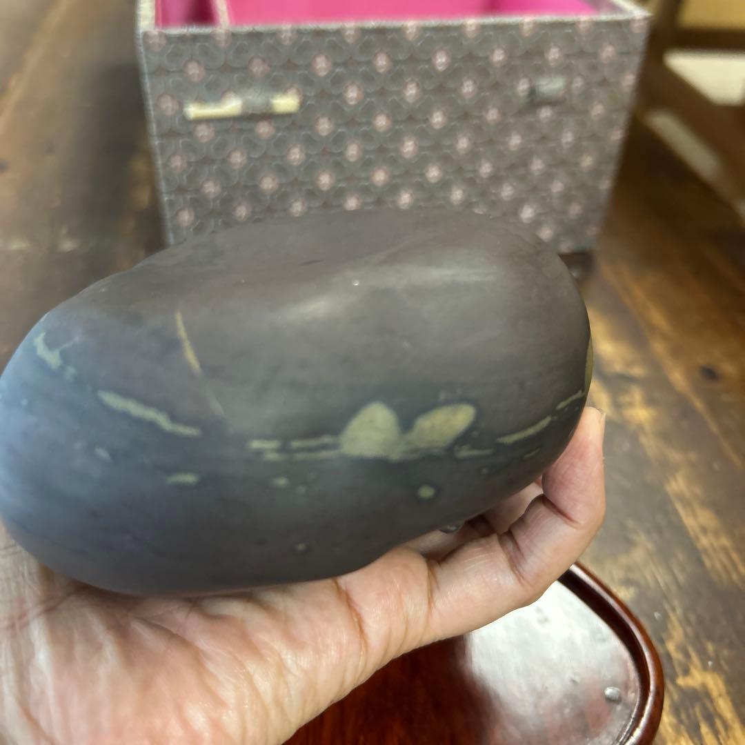 書道 硯 梅花坑水盂椿型 美術品 芸術品 骨董品 工芸品