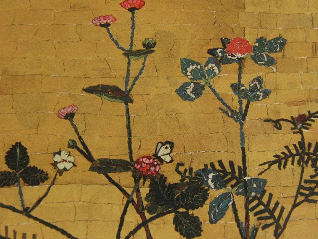 山下清、【クローバーとモンシロ蝶】、希少な額装用画集より、美品、日本人画家