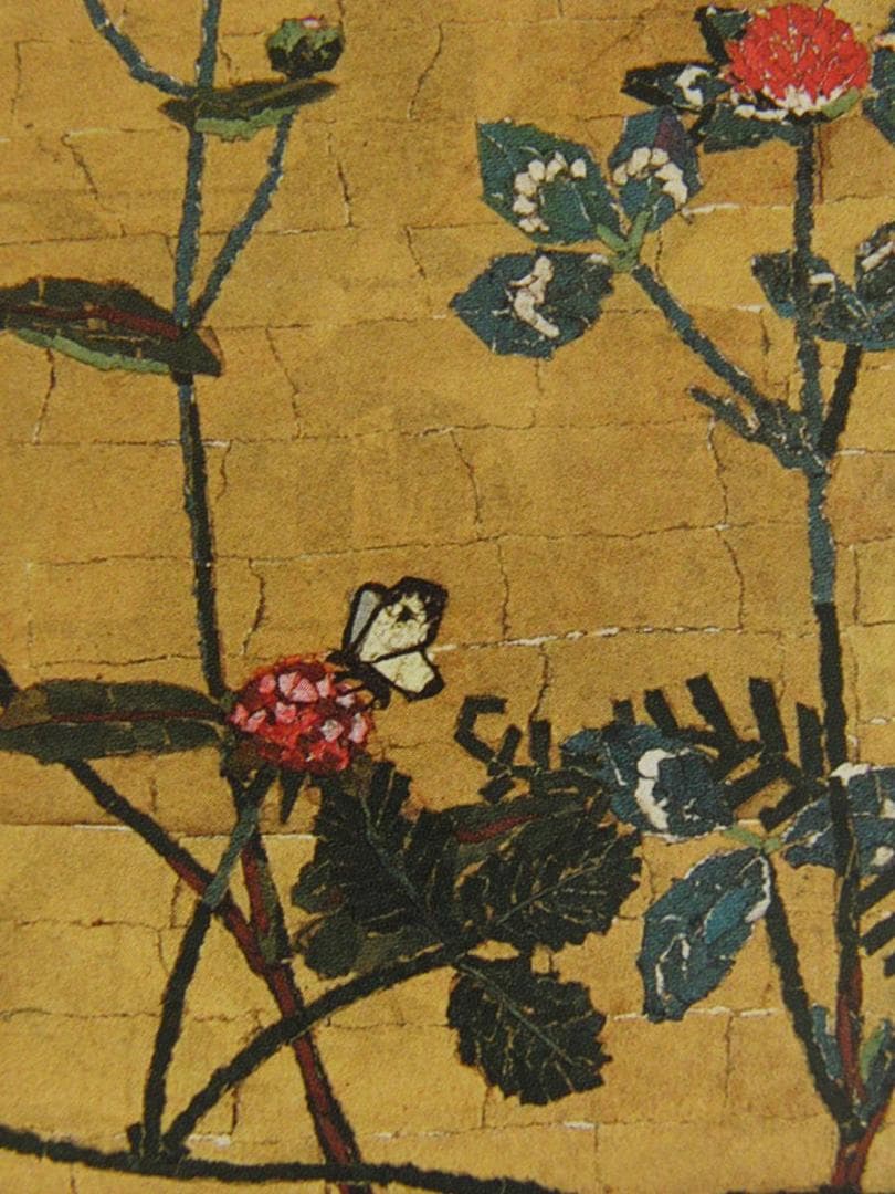 山下清、【クローバーとモンシロ蝶】、希少な額装用画集より、美品、日本人画家