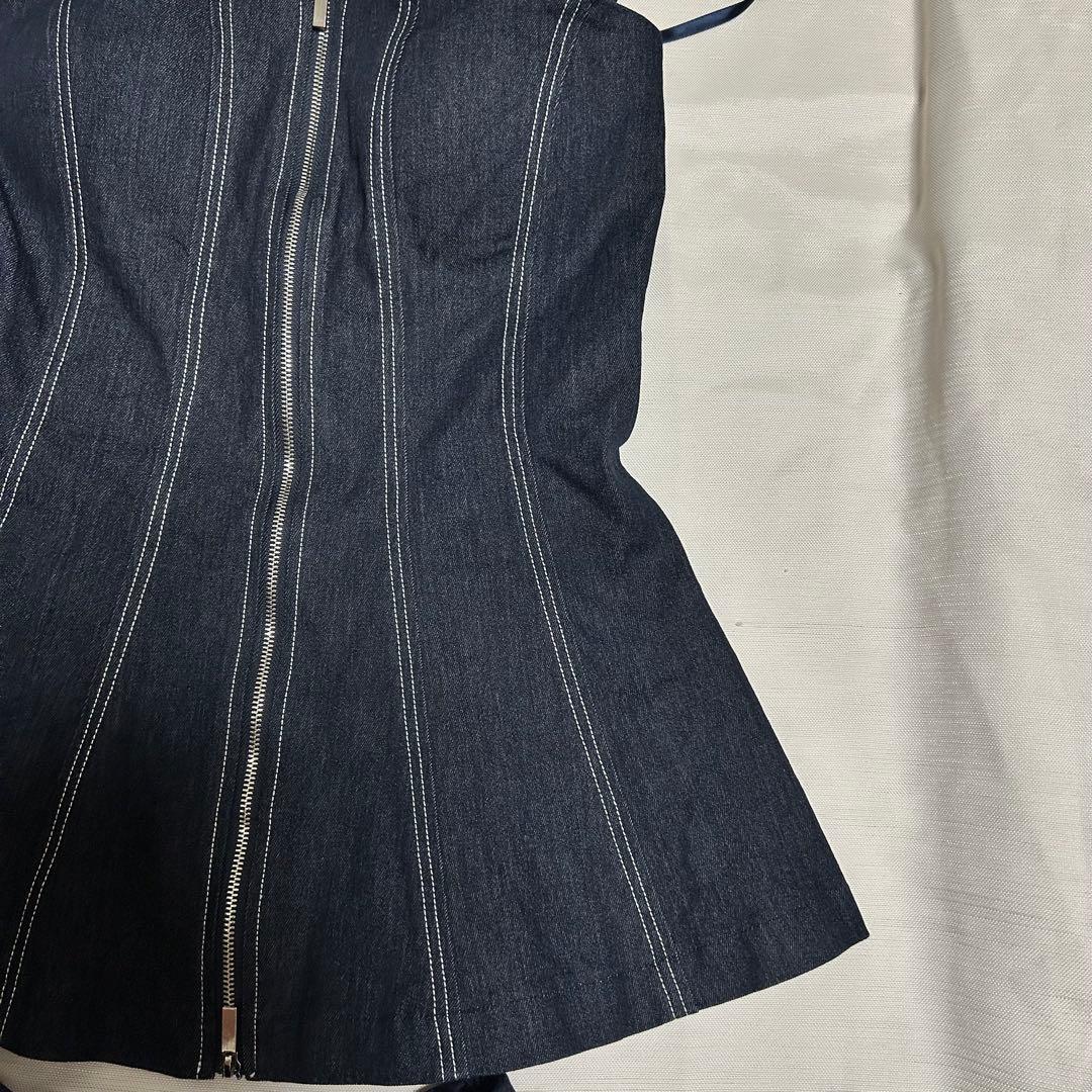 Micha 　　　デニムナイトドレス ジッパー付き フレア