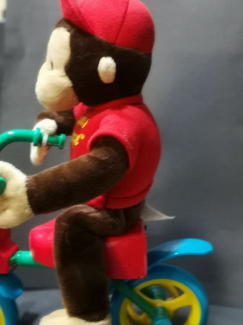 激レアおさるのジョージ音楽ぬいぐるみ自転車 12インチ 1999年