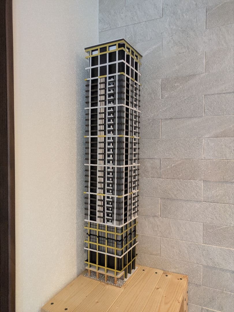 Nゲージ 自作ストラクチャー 超高層マンション タワマン ジオラマ
