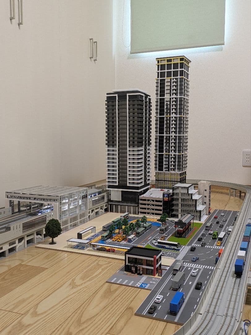 Nゲージ 自作ストラクチャー 超高層マンション タワマン ジオラマ