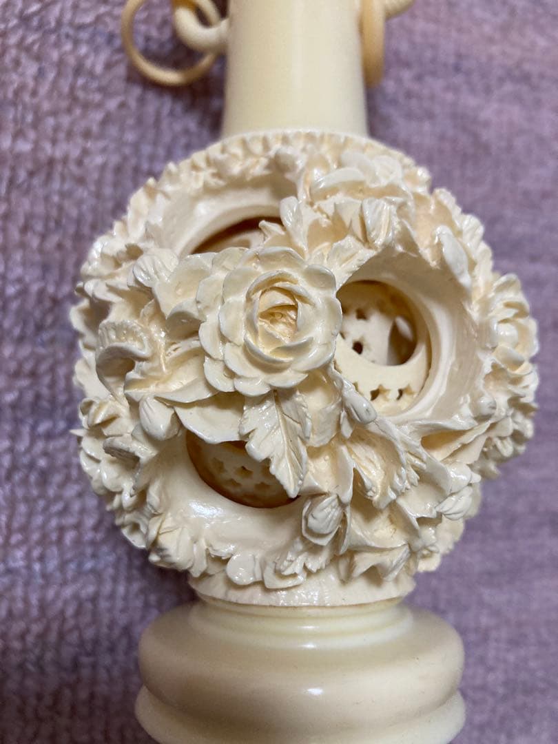 多層球 花瓶 象 牙