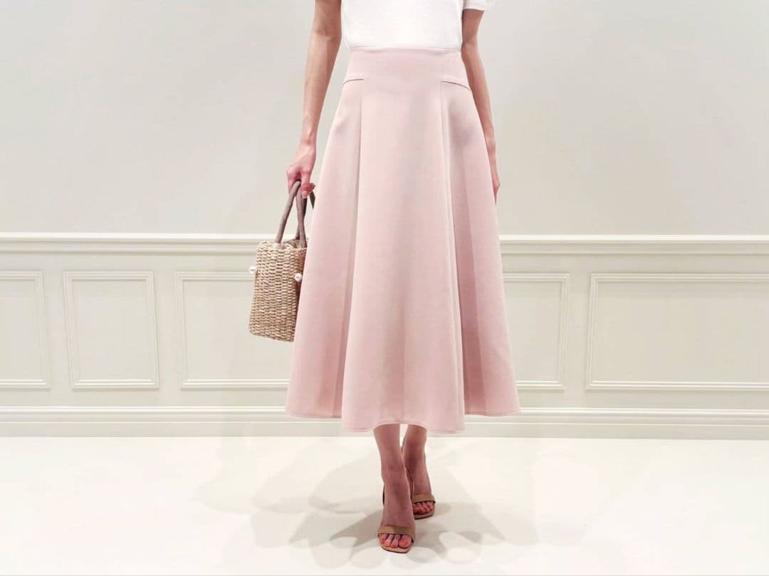 【新品 50%OFF】Aveniretoile ダブルクロスフレアスカート