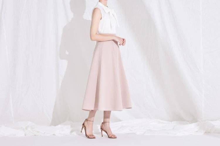 【新品 50%OFF】Aveniretoile ダブルクロスフレアスカート