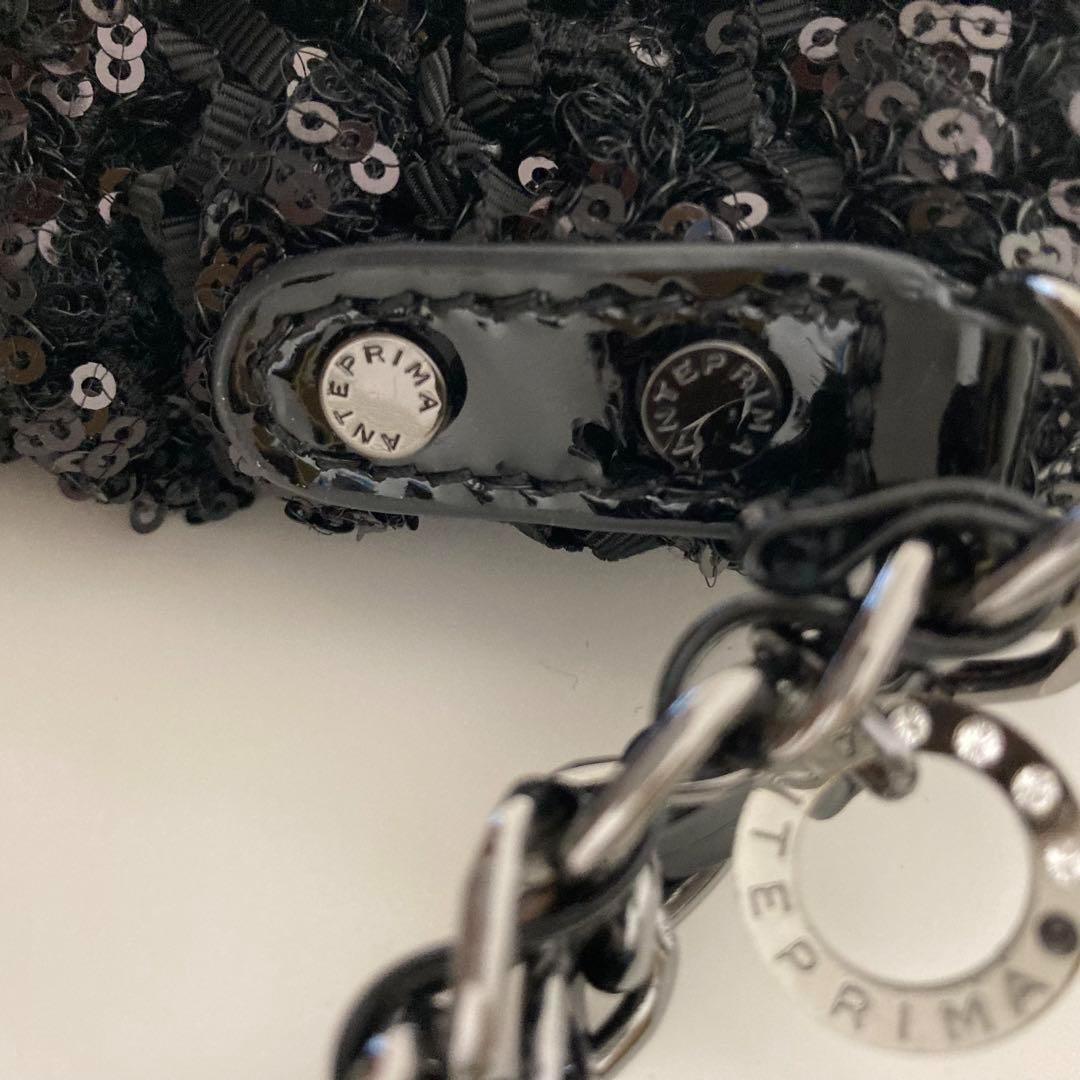 希少　アンテプリマ　ルッケット　ワンショルダー　レザー　ブラッグ　スパンコール