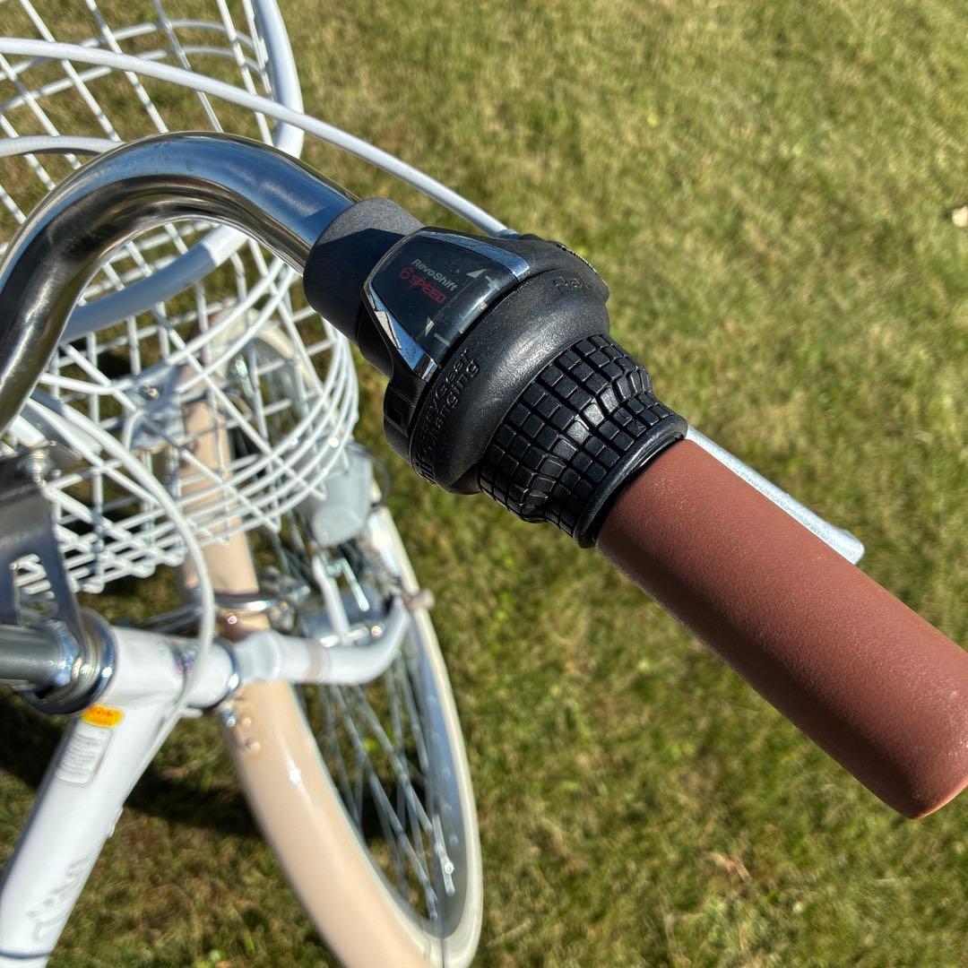 【専用】【手渡し限定】子供用自転車 ホワイト フロントバスケット付き 24インチ