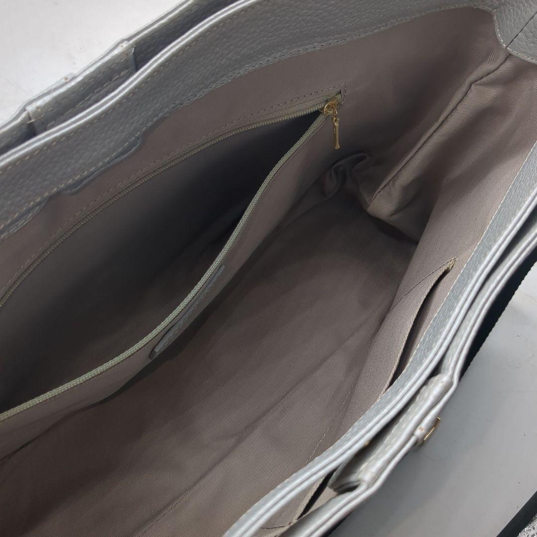 未使用級　ATAO 2way ショルダーバッグ エルヴィ シルバー　大きいサイズ