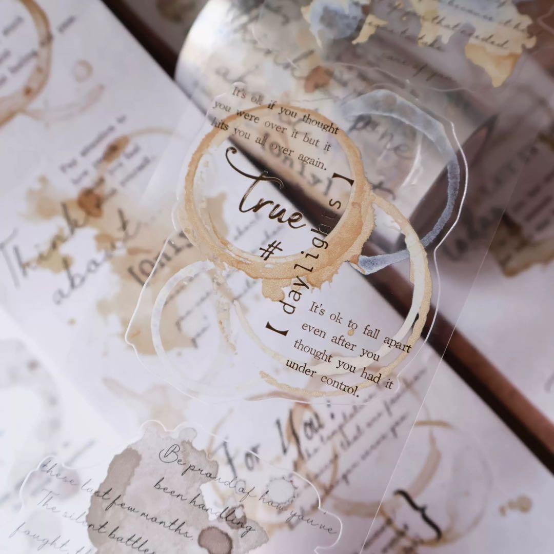 壹洱原创《咖啡渍》海外マスキングテープ　マステ 【2556】