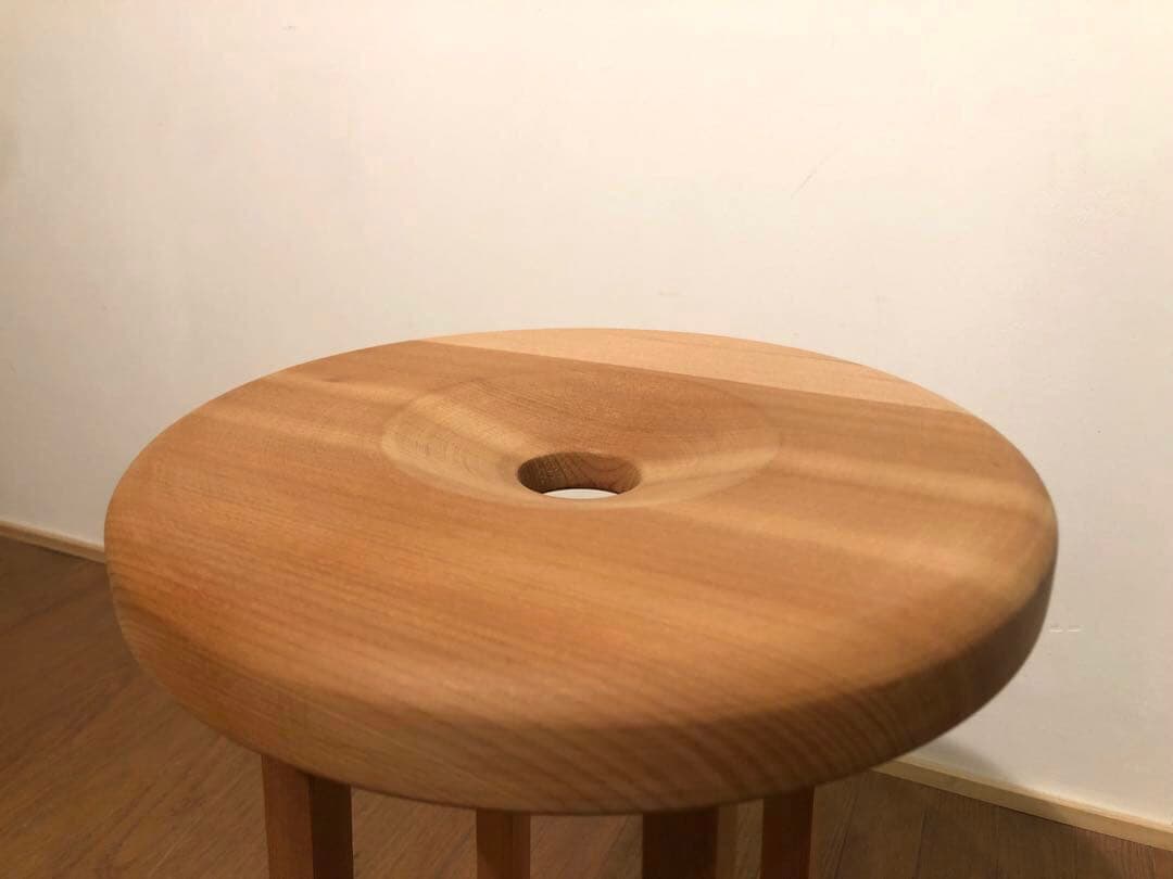 雅流 組紐台 丸台 組台 おもり 糸付き 組紐道具 無垢材 ②