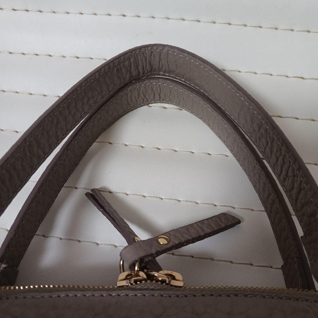 2974【極美品・保存袋付】IACUCCIギブリレザートート　グレージュ　M