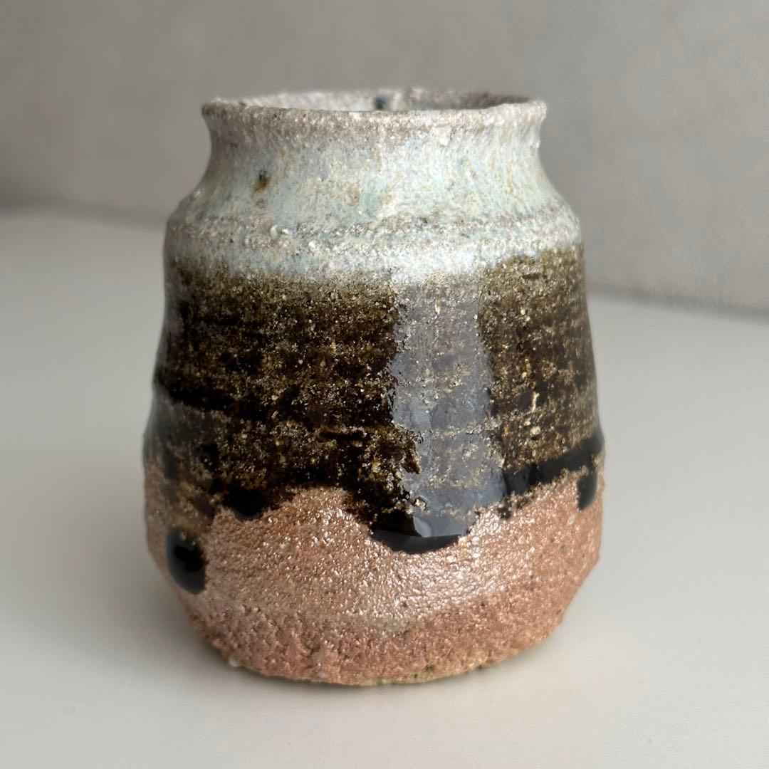 西岡小十 唐津 花器 朝鮮唐津 花入 共箱