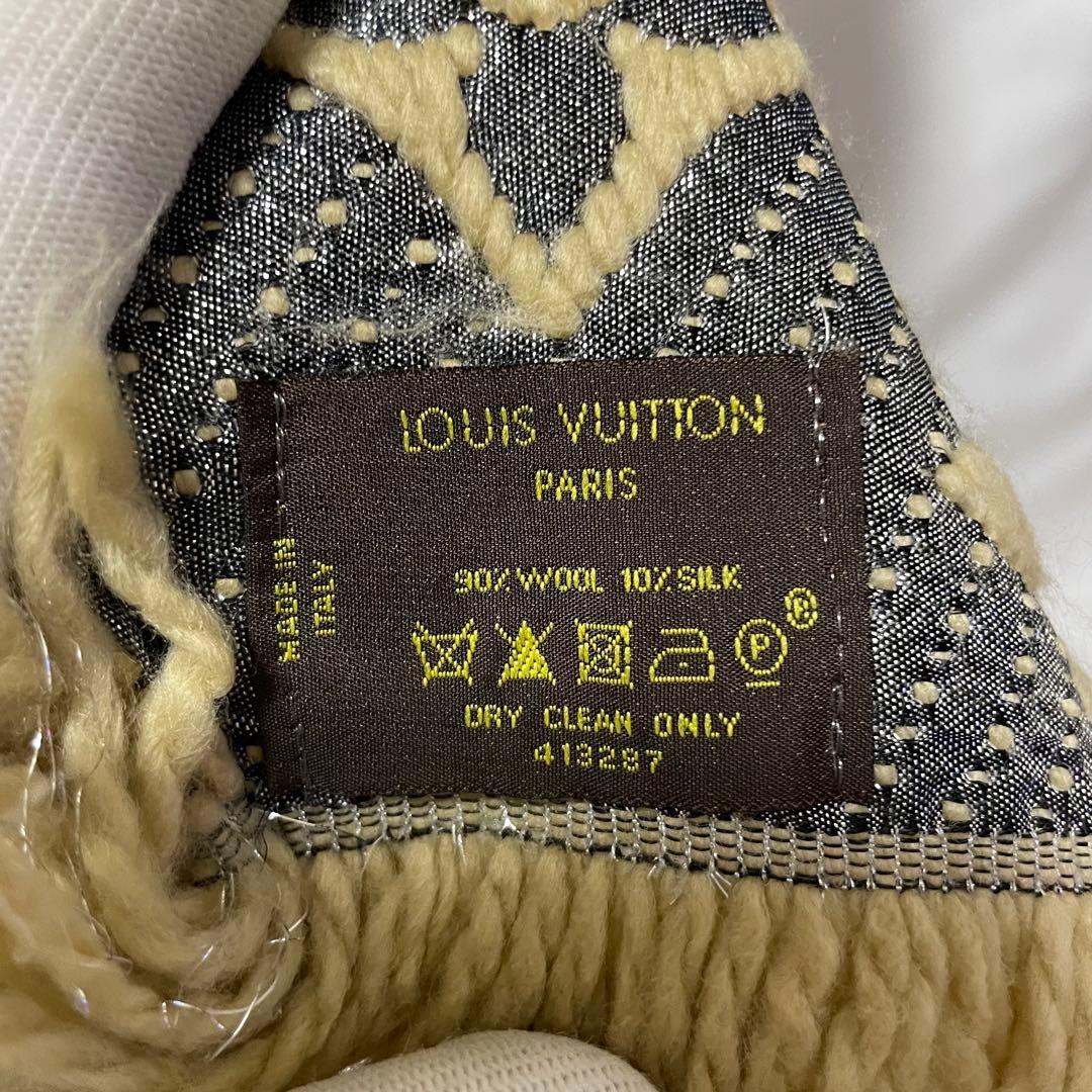 フォロー割 Louis Vuitton ルイヴィトン マフラー ベージュ - メルカリ