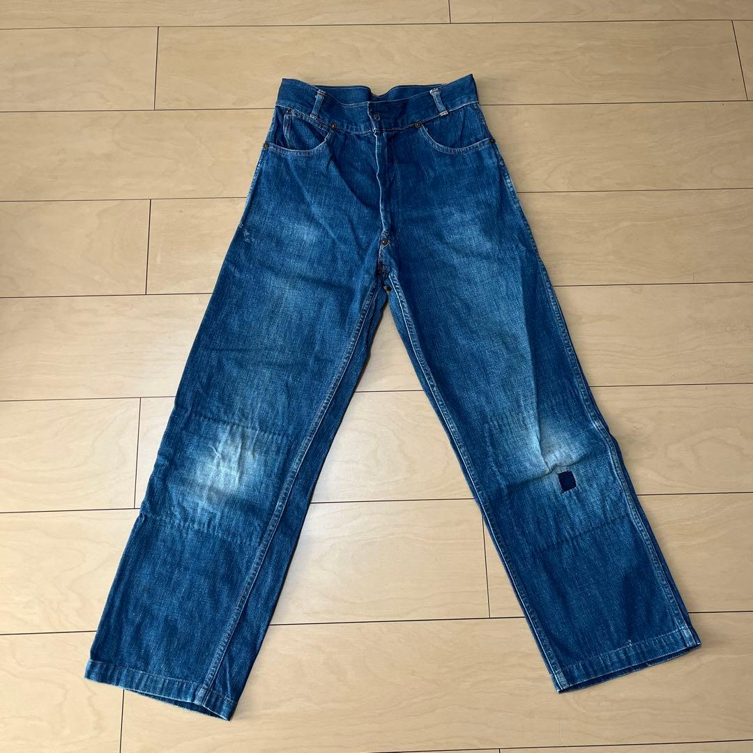 40s〜 kids TEXAN ビンテージ デニムパンツ UFOリベット 縦落ち