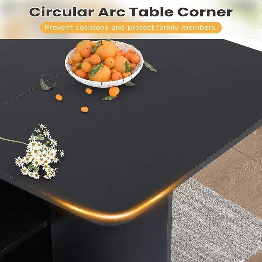 特価❕ホテルライク❕折りたたみ可能❕収納付✨️ダイニング テーブル 黒