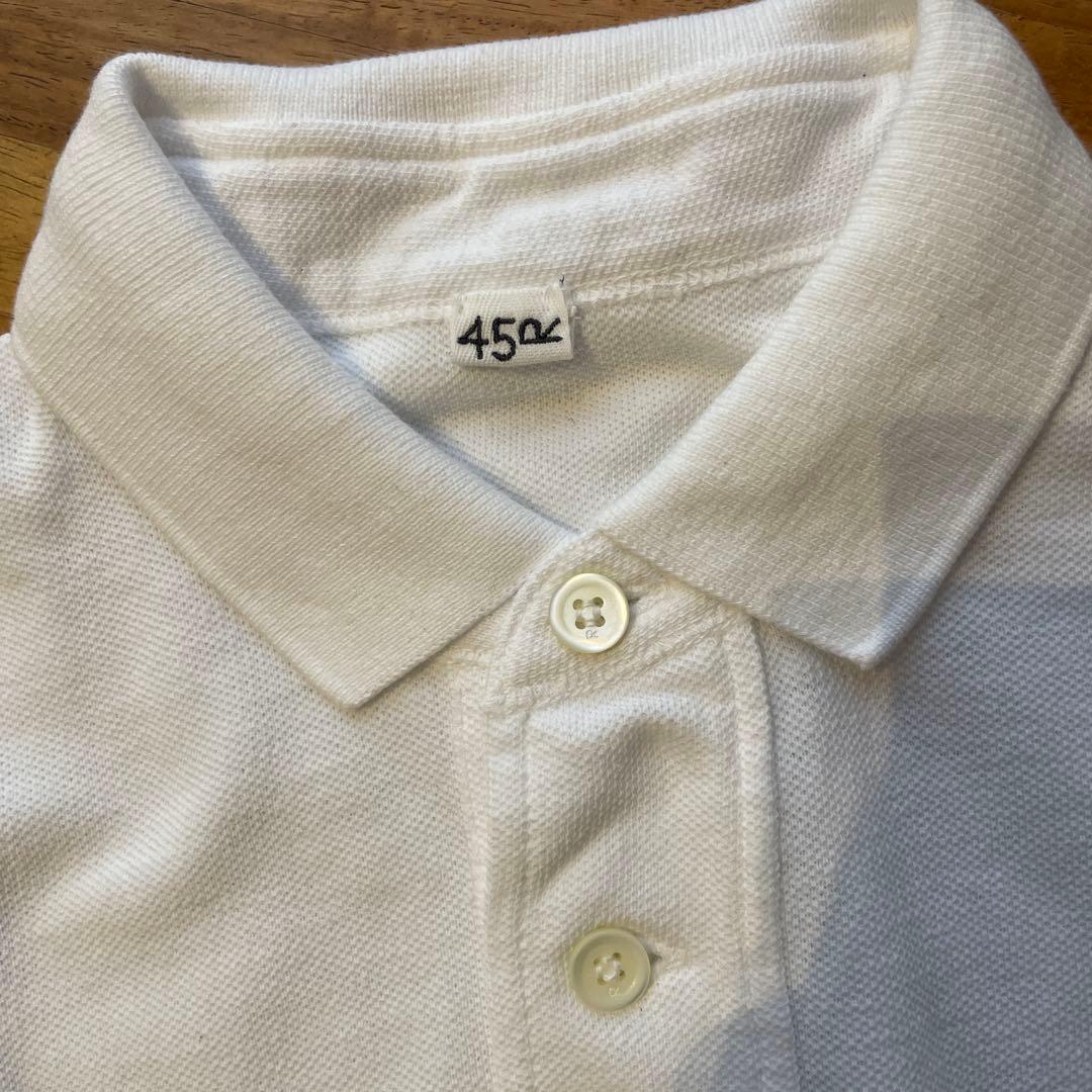 【新品・未使用】45R カノコのMキャミポロ ワイドシャツ ホワイト 刺繍