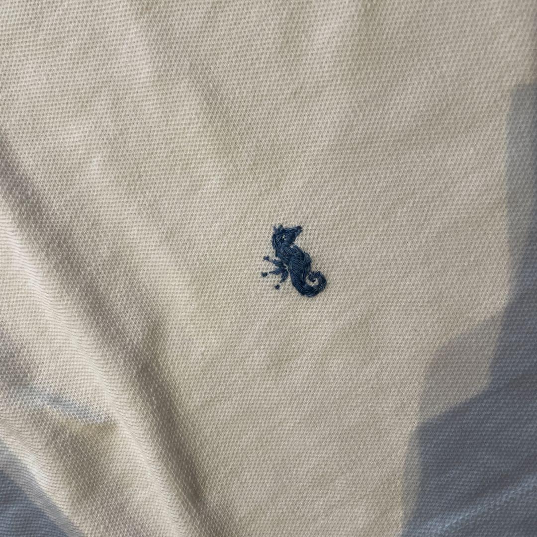 【新品・未使用】45R カノコのMキャミポロ ワイドシャツ ホワイト 刺繍