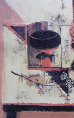 島田章三、【人と卓上のコンポジション】、希少な額装用画集より