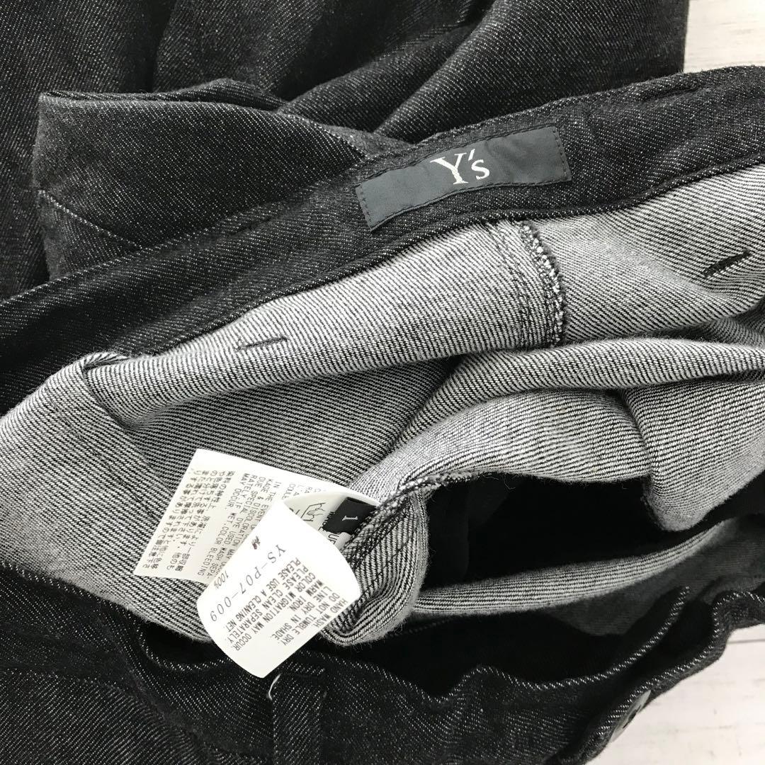Y`s ヨウジヤマモト デニム サルエルパンツ 美品 ブラックデニム 1