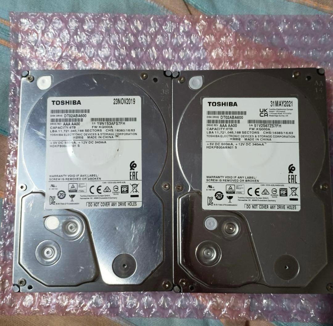 ジャンク TOSHIBA DT02ABA600V 6TB HDD - メルカリ