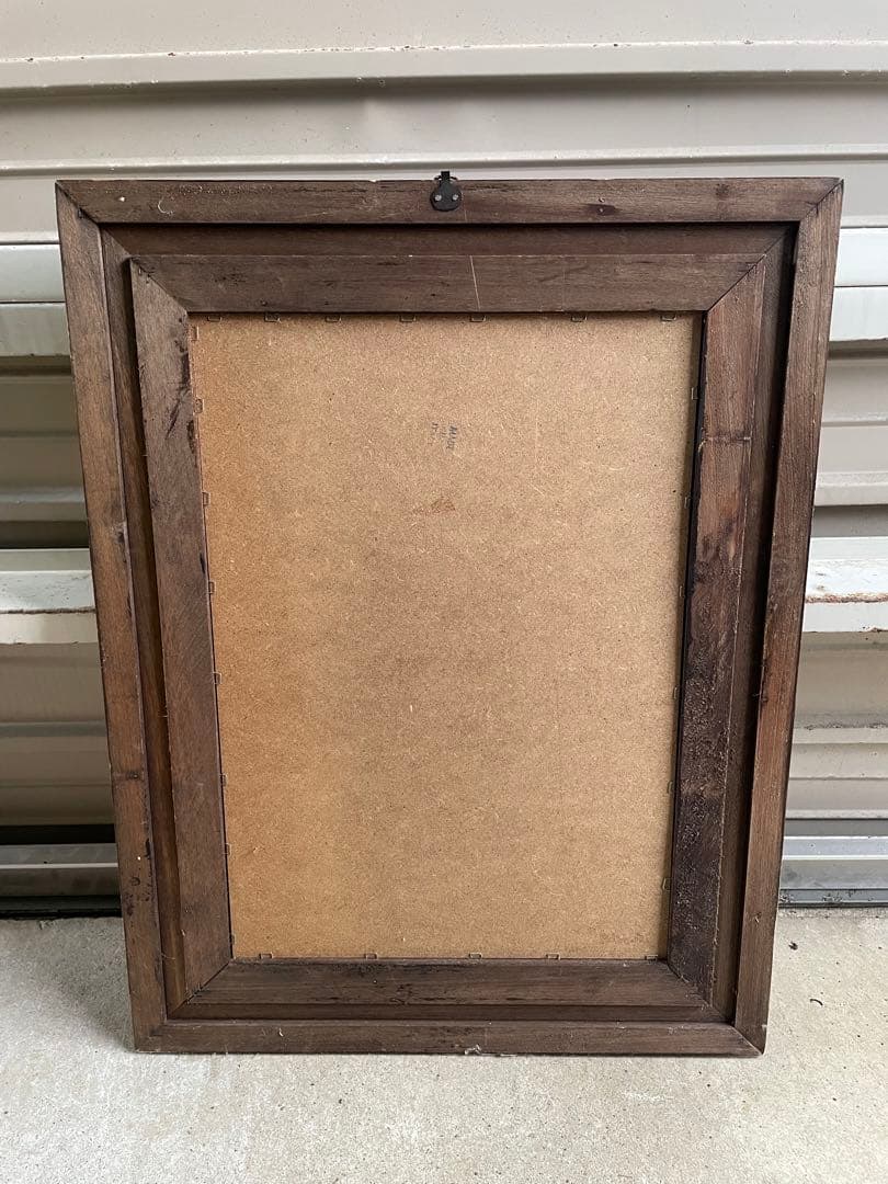 ビンテージ/イタリア製/ウッドフレーム/ボタニカル/額装/金縁/大型/店舗什器