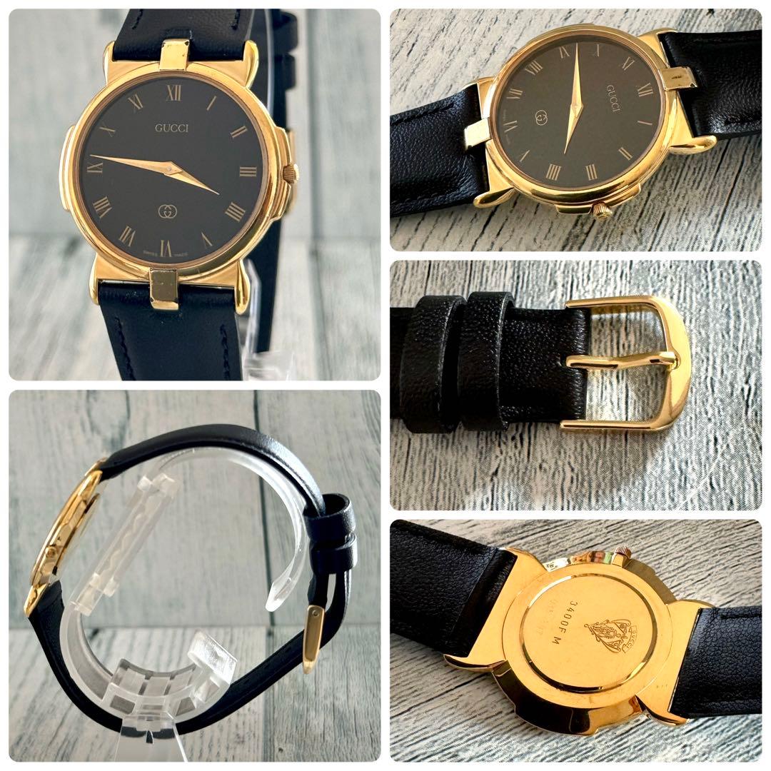 【希少】グッチ GUCCI 腕時計 3400FM ブラック メンズ