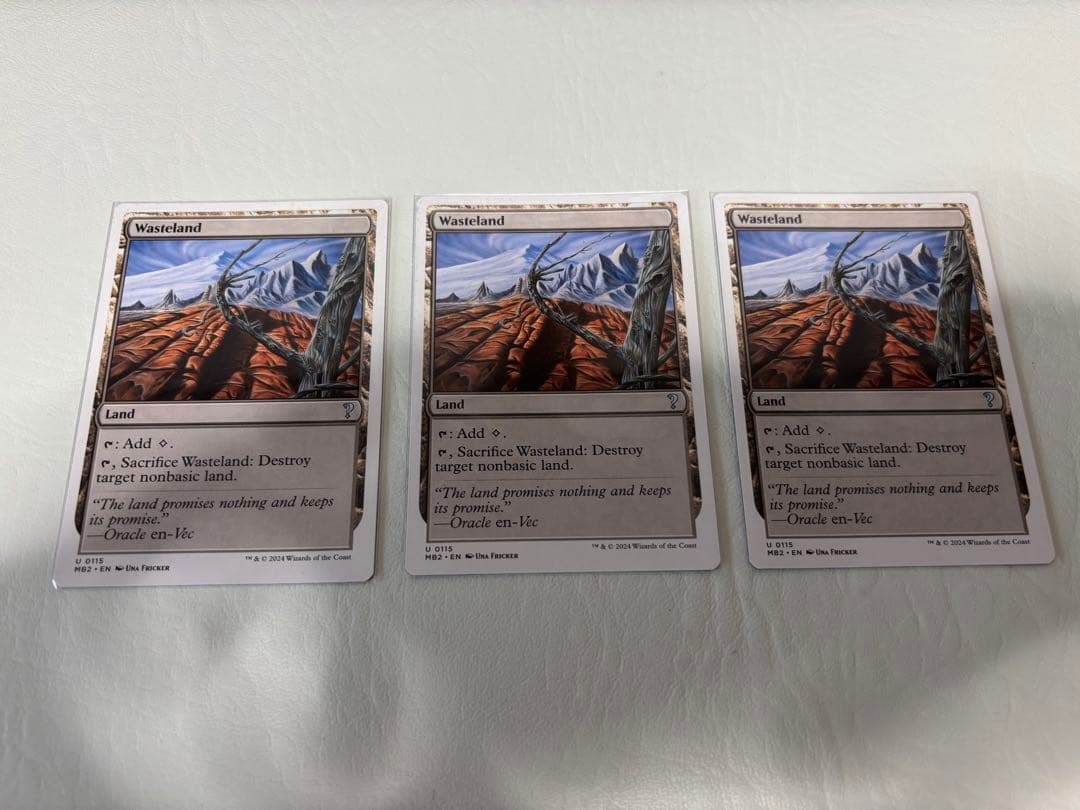 不毛の大地　白枠　3枚