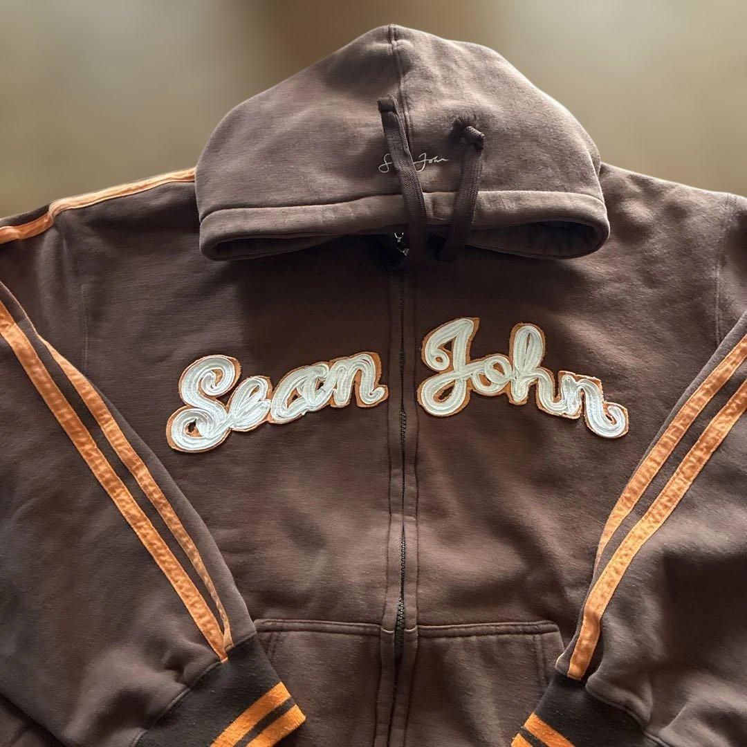 SEAN JOHN ジップパーカー ショーンジョン y2k b系　ブラウン