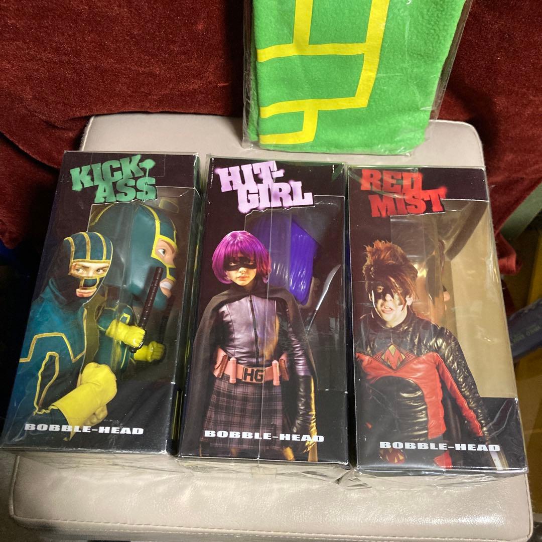 キックアス ワッキーワブラー ボブルヘッド 3体と変身ネックウォークマー