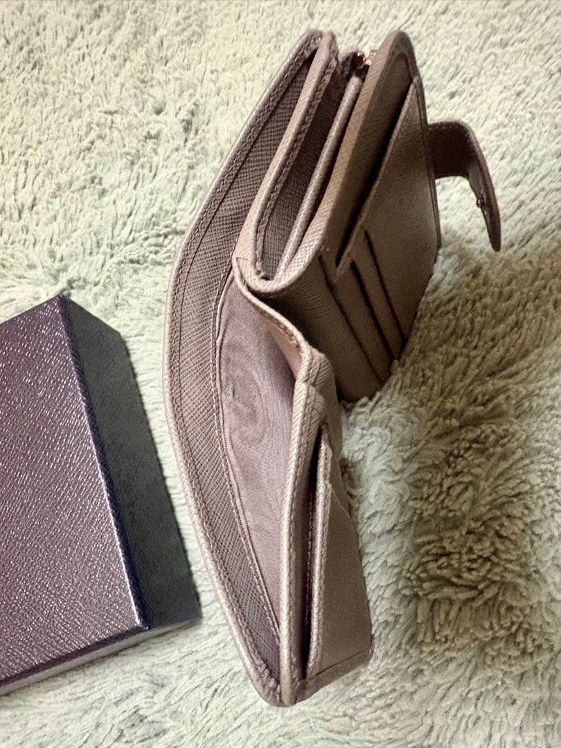 タイムセール❣️PRADA プラダ 二つ折財布 現行1ML018 MARMOグレー