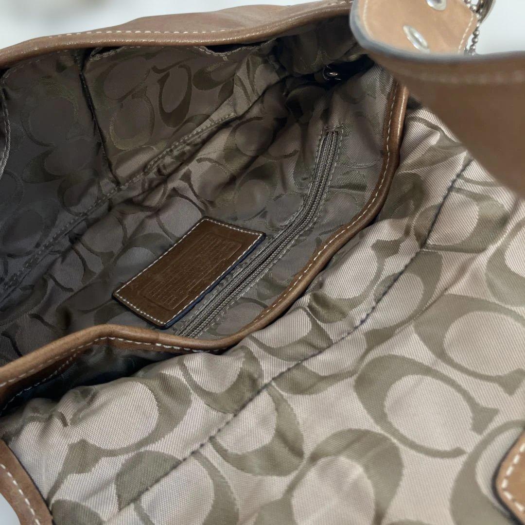 【美品】コーチ ソーホー ワンショルダー ハンドバッグ レザー キャメル