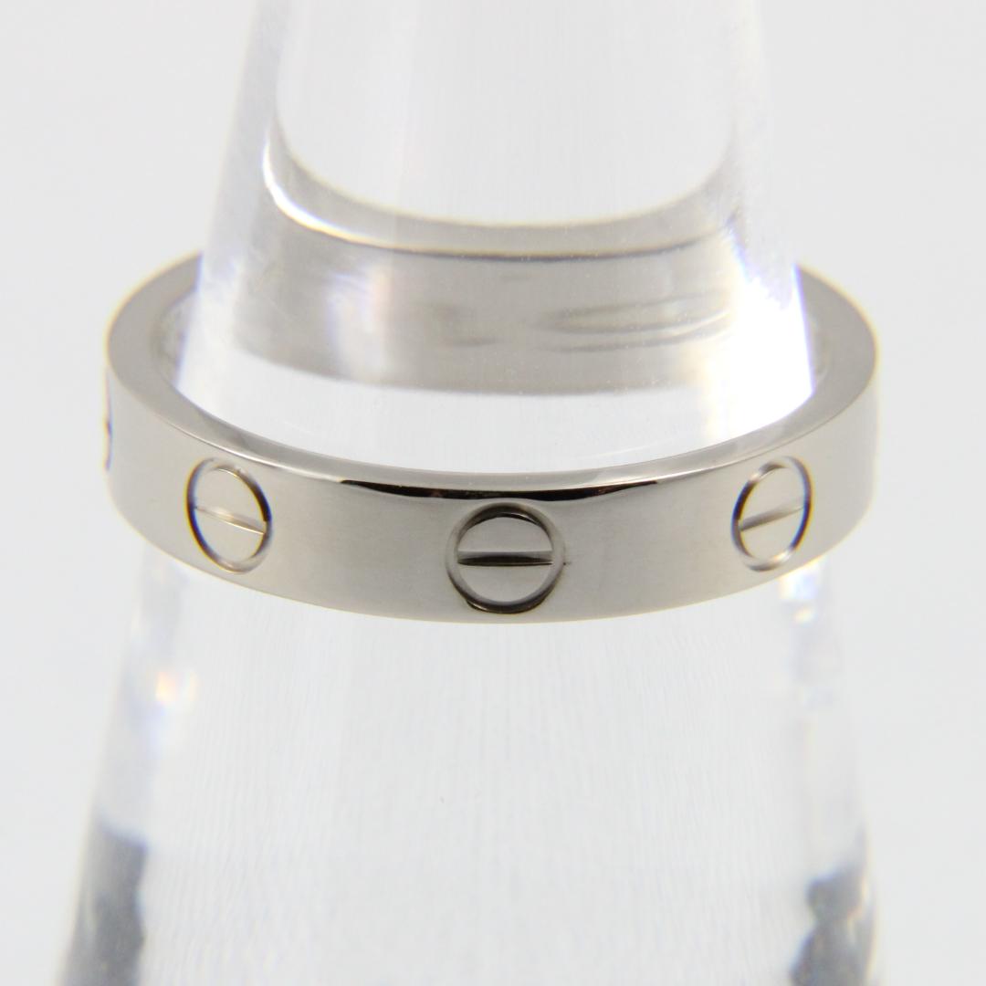 【磨き済み】 カルティエ ミニラブリング　K18　ホワイトゴールド　11号